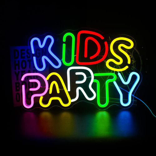 Kids Party Neon Signs, Neon Signs for Wall Decor? Neon Light for Wall ,Kids Room Neon Sign Decor , USB Powered Led Neon Signs for Home Wall Decor Kids Party ,Bedroom Decor,Game Room Decor,Aesthetic Room Decor?Living Room Decor