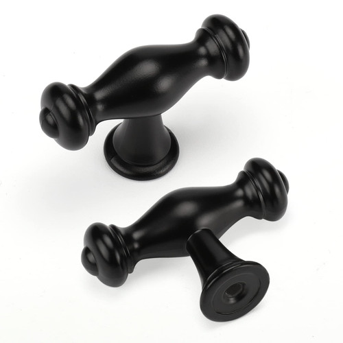 homdiy 10Pack Cabinet Knobs Black Drawer Knobs -Decorative Kitchen Cabinet Knobs Vintage Solid Black Dresser Knobs for Cupboard and Kitchen