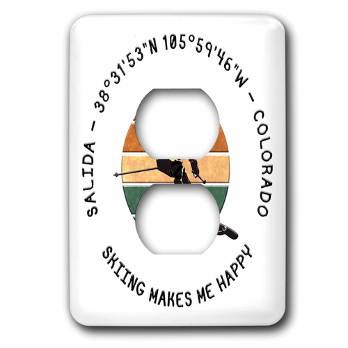 3dRose Salida, Colorado, USA. Man skier, black on white text - Light Switch Covers (lsp-375083-6) 3dRose Salida, Colorado, USA. Man skier, black on white text - Light Switch Covers (lsp-375083-6)