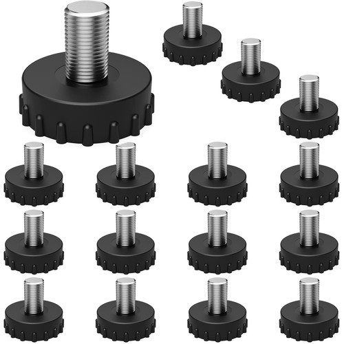 IRENPORU [16 Pack] 5/16-18 Stainless Steel Furniture Leveling Feet Adjustable Screw-in Threaded Glides Furniture Levelers,Stainless Steel Screw Foot Levelers Screw On Table Chair Furniture