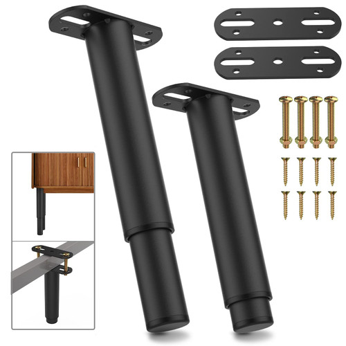 ForoGore 2PCS 7"-13" Adjustable Height Bed Frame Support Legs,Multifunction Metal Adjustable Furniture Leg, Center Support Leg for Bed Frame,Replacement Leg for Bed Frame Sofa Cabinet