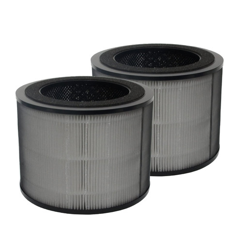 PUREBURG Replacement True HEPA Filters Compatible with Dreo Macro Pro, Macro Pro S DR-HAP002 also Compatible with Toshiba CAF-Z40US CAF-Z45US Air Purifiers,2-Pack 3-Stage Filtration