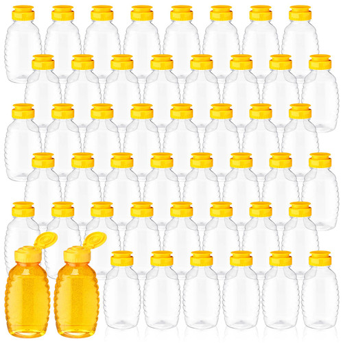 Didaey 48 Pcs Plastic Honey Bottles 12 oz Clear Honey Jars Honey Dispenser with Lids Caps Honey Containers Leak Resistant Empty Refillable Honey Squeeze Bottle for Maple Syrup, Storing and Dispensing Didaey 48 Pcs Plastic Honey Bottles 12 oz Clear Honey Jars Honey Dispenser with Lids Caps Honey Containers Leak Resistant Empty Refillable Honey Squeeze Bottle for Maple Syrup, Storing and Dispensing
