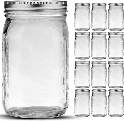 Bedoo Mason Jars 32 oz, 12 Pack Quart Mason Jars With Wide Mouth Lids, Glass Jars for Canning, Food Storage, Meal Prep, Overnight Oats, Fermenting, Pickling, DIY Projects Bedoo Mason Jars 32 oz, 12 Pack Quart Mason Jars With Wide Mouth Lids, Glass Jars for Canning, Food Storage, Meal Prep, Overnight Oats, Fermenting, Pickling, DIY Projects