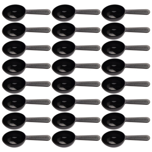 Framendino, 24 Pack Plastic Coffee Measuring Spoons Short Handle Scoops for Tea Sugar Cereal Milk Powder Spices Black 7g Framendino, 24 Pack Plastic Coffee Measuring Spoons Short Handle Scoops for Tea Sugar Cereal Milk Powder Spices Black 7g