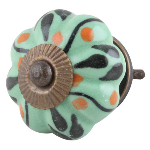 Indian Shelf 10 Pieces Drawer Knobs Kids | Drop Pumpkin Dresser Knobs Girls | Dresser Pull Knobs Black | Dresser Pulls Ceramic | Door Knobs Vintage | Knobs for Cabinets and Drawers Vintage