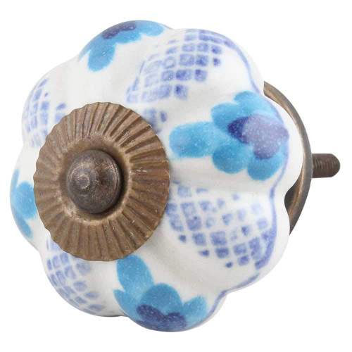 Indian Shelf 2 Pieces Door Pulls | Iceberg Pumpkin Knob | Multicolor Vintage Knobs for Cabinets and Drawers | Ceramic Drawers Knobs | Girl Dresser Knobs | Dresser Knobs and Pulls
