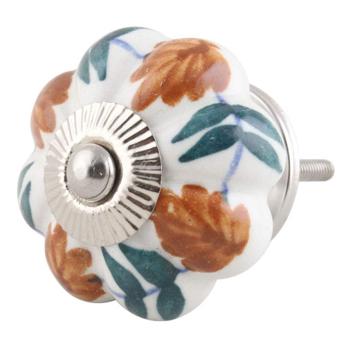 IndianShelf 12 Pack Door Knobs for Kitchen Cabinets|Plant Kitchen Drawer Knobs|Multicolor Furniture Knobs for Dresser|Ceramic Kitchen Knobs & Pulls for Cabinets|Drawer Pulls Modern|Vintage Door Knobs