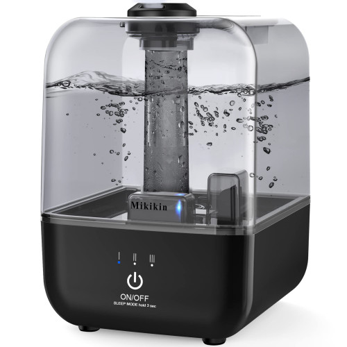 Cool Mist Humidifiers for Bedroom, Ultrasonic Air Humidifiers for Large Room Baby Home, 4.5L Top Fill Personal Humidifier with Adjustable Mist Mode, Lasts Up to 30 Hours, Auto Shut-Off - Bright Black Cool Mist Humidifiers for Bedroom, Ultrasonic Air Humidifiers for Large Room Baby Home, 4.5L Top Fill Personal Humidifier with Adjustable Mist Mode, Lasts Up to 30 Hours, Auto Shut-Off - Bright Black