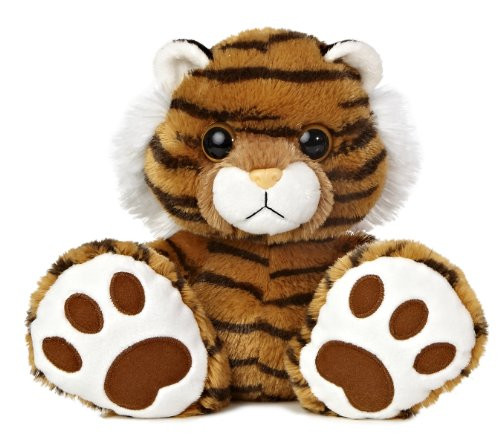 Aurora World Taddle Toes Trooper Tiger Plush, 10" Tall