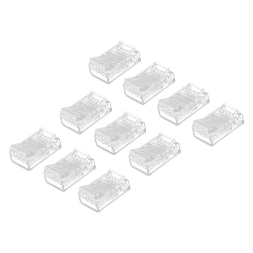 MECCANIXITY LED Strip Connector 5 Pin, 10mm LED Connectors for Strip Lights, RGB Unwired Clips for Strip Light Gapless Track Lighting Connector, Pack of 15