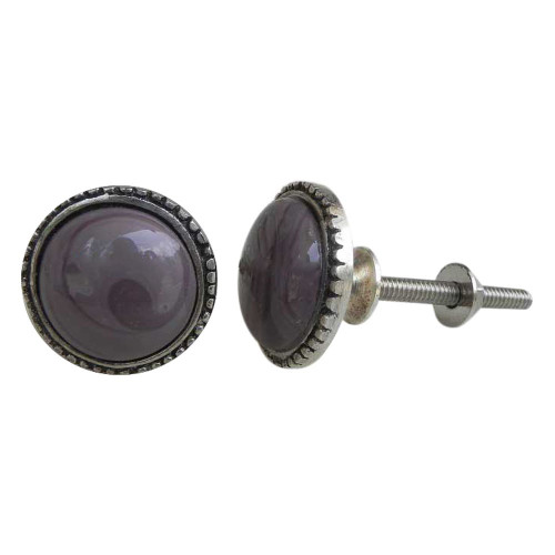 Indian Shelf 2 Pieces Modern Drawer Knobs | Circle Nursery Dresser Knobs | Unique Drawer Pulls and Knobs Purple | Pulls for Cabinets Glass | Cupboard Door Knobs | Bathroom Knobs for Cabinets