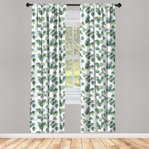 Ambesonne Leaf Curtains, Watercolor Style Pattern Dollar Eucalyptus Leaves and Branches, Window Treatments 2 Panel Set for Living Room Bedroom, Pair of - 28" x 95", Brown White Ambesonne Leaf Curtains, Watercolor Style Pattern Dollar Eucalyptus Leaves and Branches, Window Treatments 2 Panel Set for Living Room Bedroom, Pair of - 28" x 95", Brown White