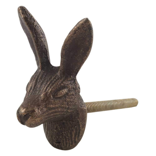 Indian Shelf 2 Pieces Modern Cabinet Pull | Rabbit Cute Knobs | Vintage Knobs for Cabinets and Drawers Antique | Knobs for Dresser Drawers Vintage Iron | Dresser Knobs for Girls | Drawer Pull Knob