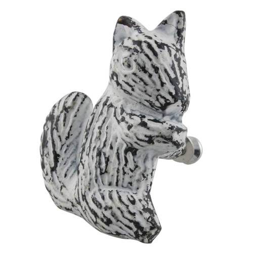 Indian Shelf 4 Pieces Farmhouse Dresser Knobs | Squirrel Drawer Pulls and Knobs | Cabinet Door Pulls White | Vintage Door Knobs Iron | Cabinet Hardware Knobs | Flower Knobs for Dresser Drawers