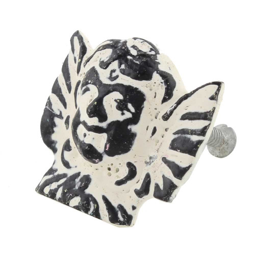 Indian Shelf 2 Pieces Farmhouse Dresser Knobs | Angel Cabinet Pull Knobs | Bathroom Cabinet Pulls Cream | Knobs for Cabinets Iron | Decorative Knobs for Cabinets and Drawers | Nursery Drawer Knobs
