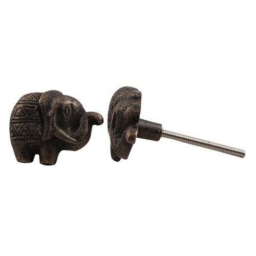 Indian Shelf 2 Pieces Farmhouse Pulls | Elephant Farmhouse Kitchen Knobs | Cabinet Knobs Modern Antique | Knobs for Dresser Drawers Vintage Iron | Dresser Knobs Girls | Pull Knobs for Dresser Drawers