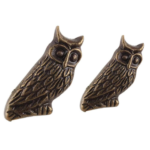 Indian Shelf 2 Pack Decorative Door Knob|Owl Farmhouse Knobs for Cabinets & Drawers|Cute Knobs for Dresser Drawers Antique|Western Dresser Knobs Iron|Kitchen Cabinet Pulls & Knobs|Bar Pull