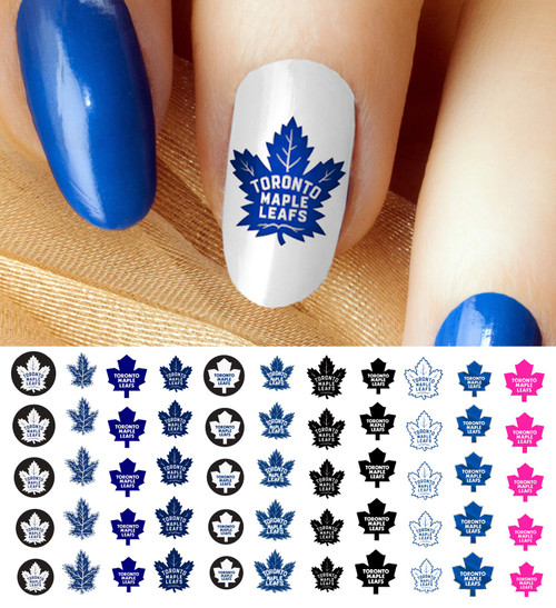 Toronto Hockey Waterslide Nail Art Decals - Salon Quality