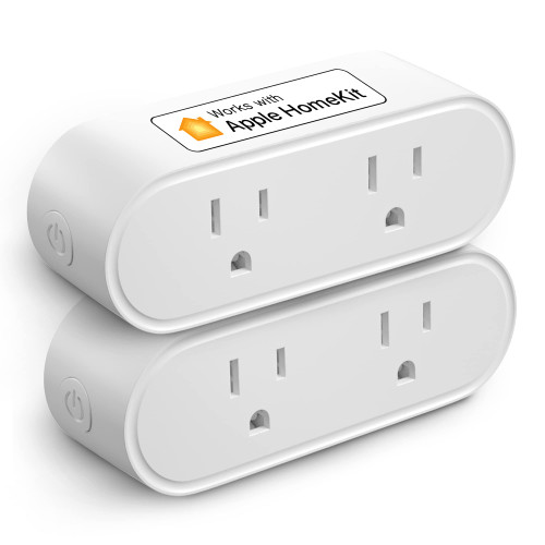 Smart Plug, Meross WiFi Dual Smart Outlet Supports Apple HomeKit, Siri, Alexa & SmartThings, Voice & Remote Control, Timer, Schedule, 2.4GHz WiFi, 10A, No Hub Required, 2 Pack Smart Plug, Meross WiFi Dual Smart Outlet Supports Apple HomeKit, Siri, Alexa & SmartThings, Voice & Remote Control, Timer, Schedule, 2.4GHz WiFi, 10A, No Hub Required, 2 Pack
