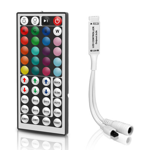 VIPMOON 44 Key IR RGB LED Strip Light Remote Controller, Wireless Led Light Remote Replacement for SMD 5050 3528 2835 RGB LED Light Strip VIPMOON 44 Key IR RGB LED Strip Light Remote Controller, Wireless Led Light Remote Replacement for SMD 5050 3528 2835 RGB LED Light Strip