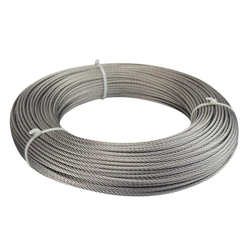 Muzata 330Feet 1/8inch Stainless Steel Wire Rope Aircraft Cable Railing Decking 7x7 Strand Indoor Outdoor DIY Balustrade String WR01,WP1