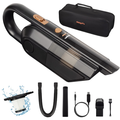 ObigaVc Car Vacuum Cleaner High Power Cordless Rechargeable,Portable Handheld Vacuum Cordless for Home,Vacuum for Car,Dust Buster for Office.