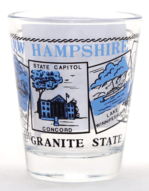 New Hampshire Scenery Blue Classic Design Shot Glass