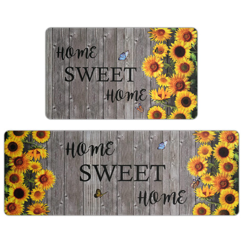 ASPMIZ 2 Piece Sunflower Kitchen Mats Cushioned Anti-Fatigue Kitchen Rugs Non Slip Memory Foam Kitchen Mats and Rugs Waterproof Kitchen Floor Comfort Mats Fall Decorations, 18'' x 48'' + 18'' x 30'' ASPMIZ 2 Piece Sunflower Kitchen Mats Cushioned Anti-Fatigue Kitchen Rugs Non Slip Memory Foam Kitchen Mats and Rugs Waterproof Kitchen Floor Comfort Mats Fall Decorations, 18'' x 48'' + 18'' x 30''