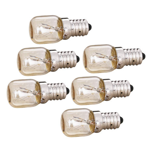 Othmro 6Pcs Microwave Light Bulb 220-240V 220 Microwave Bulb E14, 2700K Warmwhite Oven Light Bulb Appliance Replacement, Incandescent for Refrigerator Microwave
