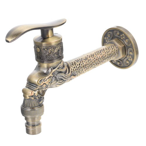 DOITOOL Faucet Mop Sink Faucet Wall Mounted Faucet Laundry Tub Faucet Kitchen Sink Faucet Decorative Outdoor Faucet Garden Tap Wall Mount Basin Faucet Alloy Sink Tap Sink Water Tap Mixer