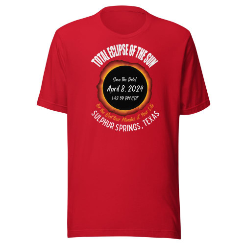 Total Solar Eclipse T-Shirt Sulphur Springs,Texas April 8, 2024