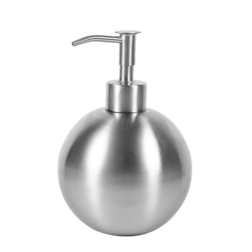 Stainless Steel Soap Dispenser, Ball Shaped Soap Dispenser Bathroom, 500ml Premium Kitchen Soap Dispenser, Foaming Soap Dispenser for Liquid Soap, Shampoo, Body Wash, Stainless Steel Soap Dispens