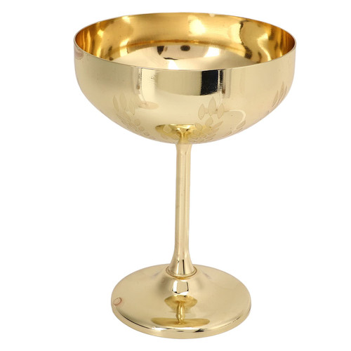 Metal Champagne Glass,304 Stainless Steel Goblet,Engraved Bar Party Red Wine Cup Decorative Cup,Juice Drink Champagne Goblet Party Bar Accessories (Gold1), 304 Metal Champagne Goblet Cup Red Wine