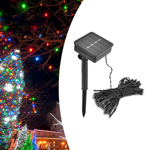 Outdoor Solar String Light, Waterproof 12M 100LED Colorful String LightsSuper Bright Solar Lights with 8 Lighting Modes for Patio Yard Garden Party Dec, Outdoor Solar String Light, Waterproof 12M