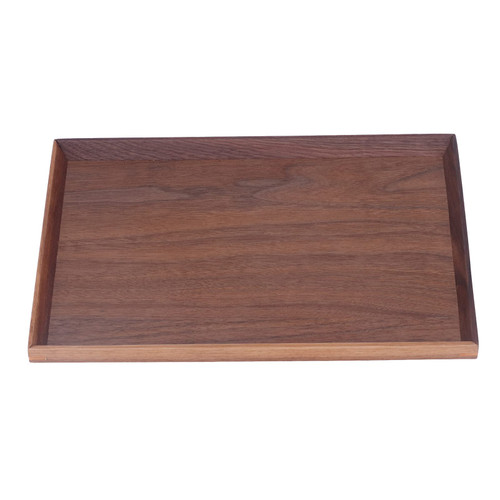 Walnut Wooden Food Tray,Serving Tray,Rectangle Serving Platters and Trays Tea Serving,Wooden Breakfast Tray Serving Tray for Eating,Storing,Snacks,Coffee,Tea(S)