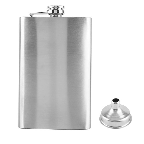 Hip Flask, Portable Pocket Stainless Steel Flask Bottle Flask Elegant Alcohol Bottle with Funnel for Men or Women to Drink Whiskey Liquor Wine Alcohol (10oz), Hip Flask, Portable Pocket Stainless