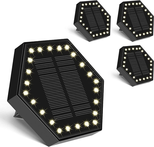 SUNNEST Solar Pathway Lights Outdoor, 4 Pack Solar Outdoor Lights, IP65 Waterproof Garden Path Lights Solar Powered Landscape Path Lights for Yard Lawn Patio Walkway Driveway