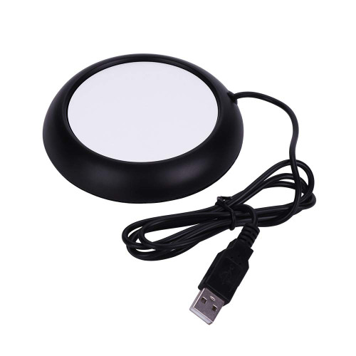 USB Rechargeable Coffee Warmer,plplaaoo Coffee Mug Warmer, Heat Beverage Warmer for Desk, Smart Cup Warmer with Wood Grain, Mug Warmer for Heating Coffee Beverage Tea Milk(Black)