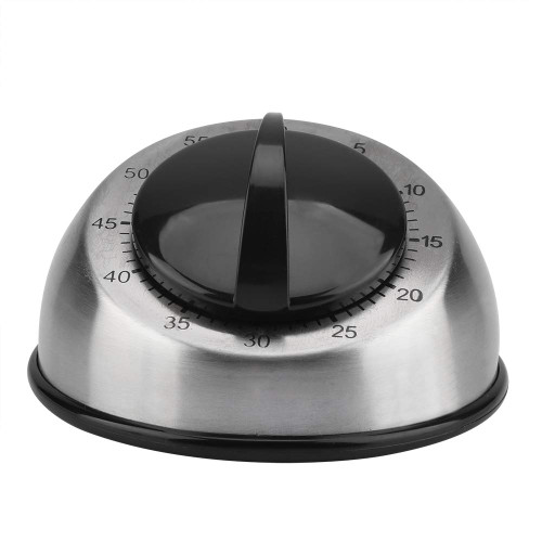 Stainless Steel Kitchen Timer,60 Minutes Kitchen Timer, Mechanical Wind up Timer, Time Reminder, Mechanical Stainless Steel Time Counter for Cooking Baking Sports Games Learning