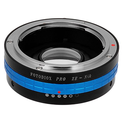 Fotodiox Pro Lens Mount Adapter - Mamiya 35mm (ZE) SLR Lens to Nikon F Mount SLR Camera Body with Built-In Aperture Control Dial