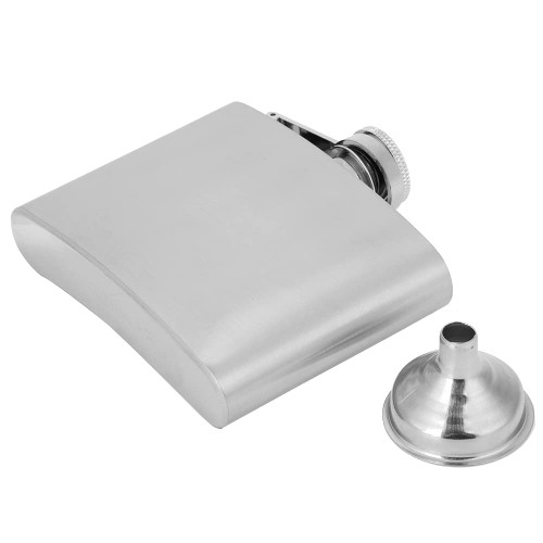 Stainless Steel Alcohol Flask, Portable Wine Whiskey Flask with Funnel, Elegant Alcohol Bottle Cotainer, Camping Pocket Wine Alcohol Liquor Flask for Men Women, 1oz, 2oz, 4oz, 5oz (4oz)