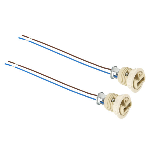 PATIKIL G9 Light Base Socket, 2 Pack Ceramic Lamp Holder Connector Lighting Replacement with 140mm Cable Wire for Halogen Incandescent LED Light Bulb