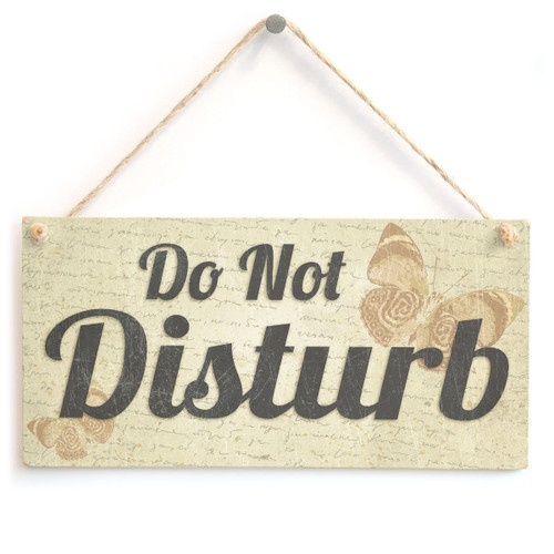 Meijiafei Do Not Disturb - Vintage Home Decor Sign Plaque 10"x5"