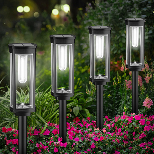 BITPOTT Solar Outdoor Lights Pathway, 4 Pack Waterproof Pathway Lights Solar Powered,Outside Long Lasting Solar Garden Walkway Landscape Lights for Yard Lawn Patio Decor BITPOTT Solar Outdoor Lights Pathway, 4 Pack Waterproof Pathway Lights Solar Powered,Outside Long Lasting Solar Garden Walkway Landscape Lights for Yard Lawn Patio Decor