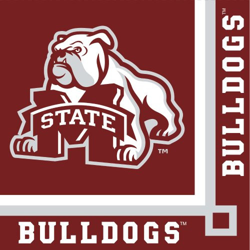 20-Count Paper Beverage Napkins, Mississippi State Bulldogs