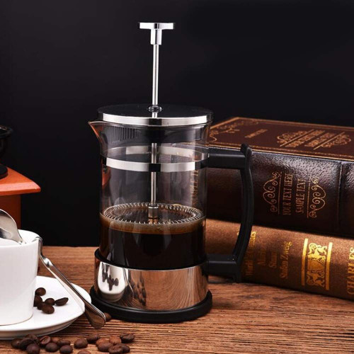 Qiilu French Press French Press Coffee Pot Stainless Steel Glass Coffee Pot French Press Filter Pot Household Tea Maker Qiilu French Press French Press Coffee Pot Stainless Steel Glass Coffee Pot French Press Filter Pot Household Tea Maker