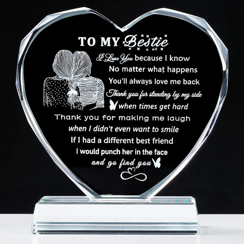 YWHL Gifts for Wife from Husband Birthday Gifts for Wife To My Wife Crystal Keepsake Anniversary Present with Colorful LED Base Romantic I Love You Wife Gifts for Mothers Day Valentine's Day Christmas