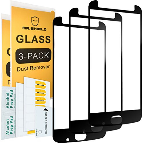 [3-PACK]-Mr Shield For Motorola "Moto Z2 Force" Edition [Japan Tempered Glass] [9H Hardness] [Full Cover] Screen Protector with Lifetime Replacement Warranty