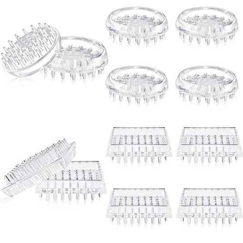 Carpet Protector Spiked Plastic Round and Square Comfortable Touch Caster Cup Spiked Furniture Cup for Sofas, Tables, Chairs Offices Bookcases Other Furniture (12)